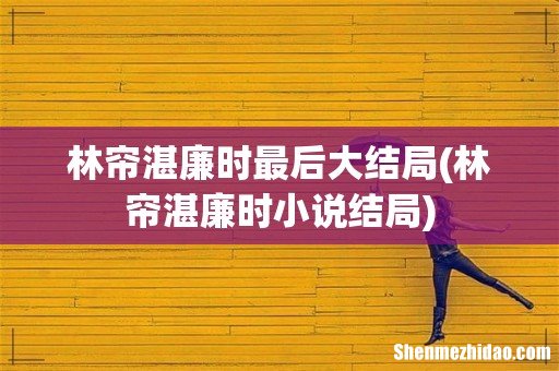 林帘湛廉时小说结局 林帘湛廉时最后大结局