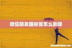 微信朋友圈标签怎么删除