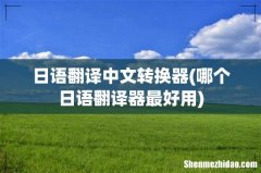 哪个日语翻译器最好用 日语翻译中文转换器