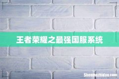 王者荣耀之最强国服系统