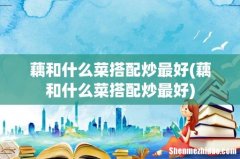 藕和什么菜搭配炒最好 藕和什么菜搭配炒最好
