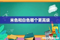 米色和白色哪个更高级