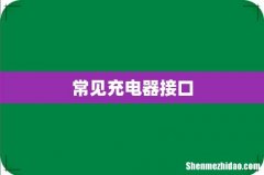 常见充电器接口