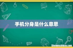 手机分身是什么意思