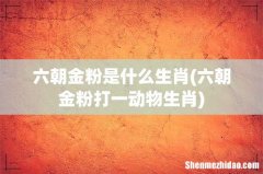 六朝金粉打一动物生肖 六朝金粉是什么生肖