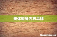 美体塑身内衣品牌