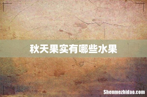 秋天果实有哪些水果