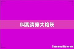叫我清穿大炮灰