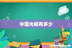 中国光棍有多少