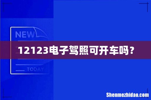 12123电子驾照可开车吗?