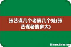 张艺谋老婆多大 张艺谋几个老婆几个娃