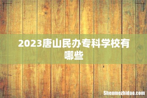 2023唐山民办专科学校有哪些