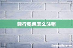 建行钱包怎么注销