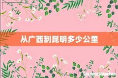 从广西到昆明多少公里