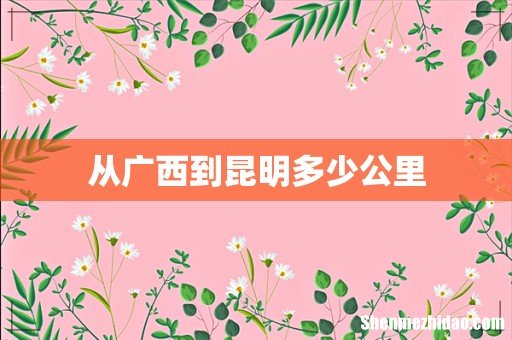 从广西到昆明多少公里