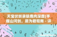 手握山河剑，愿为君司南 - 评《天宝伏妖录》by非天夜翔 天宝伏妖录狼鹿肉深度