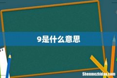 9是什么意思