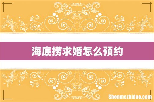 海底捞求婚怎么预约