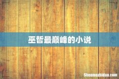 巫哲最巅峰的小说
