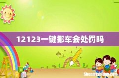 12123一键挪车会处罚吗