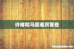 许褚和马超谁厉害些
