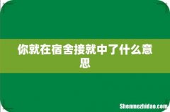 你就在宿舍接就中了什么意思