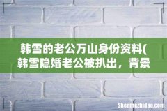 韩雪隐婚老公被扒出，背景实在太强大了，你们认识吗？ 韩雪的老公万山身份资料