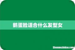 鹅蛋脸适合什么发型女