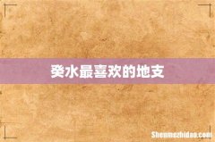 癸水最喜欢的地支