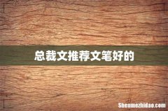 总裁文推荐文笔好的