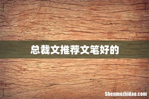 总裁文推荐文笔好的