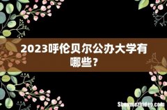 2023呼伦贝尔公办大学有哪些？