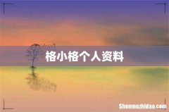 格小格个人资料