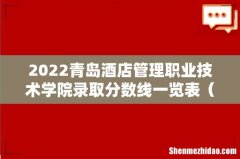 含2020-2021历年 2022青岛酒店管理职业技术学院录取分数线一览表
