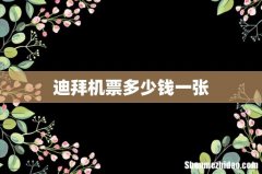 迪拜机票多少钱一张