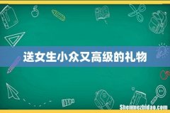 送女生小众又高级的礼物