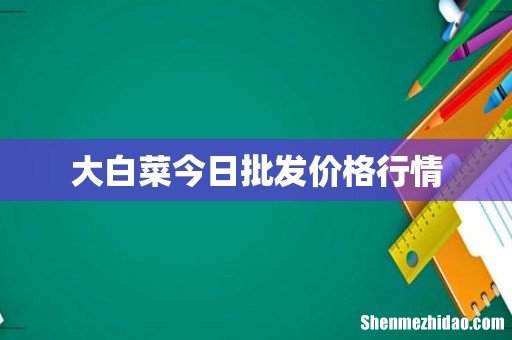 大白菜今日批发价格行情