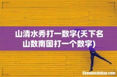 天下名山数南国打一个数字 山清水秀打一数字