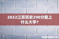 2022江苏历史290分能上什么大学？