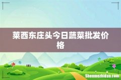 莱西东庄头今日蔬菜批发价格