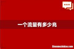 一个流量有多少兆