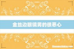 金丝边眼镜男的很恶心