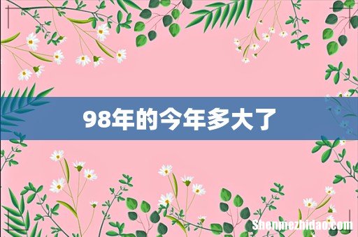 98年的今年多大了