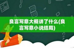 良言写意小说结局 良言写意大概讲了什么