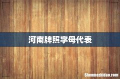 河南牌照字母代表