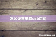 怎么设置电脑usb启动