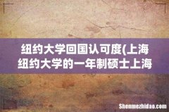 上海纽约大学的一年制硕士上海市承认吗- 纽约大学回国认可度