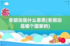 冬阴功是哪个国家的 冬阴功是什么意思