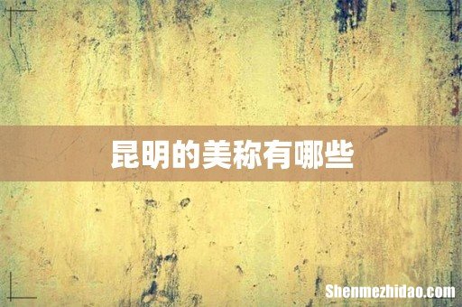 昆明的美称有哪些