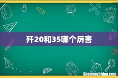 歼20和35哪个厉害